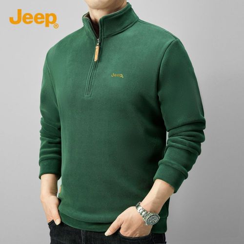 Sudadera JEEP Forrada Felpa Verde forestal para hombre