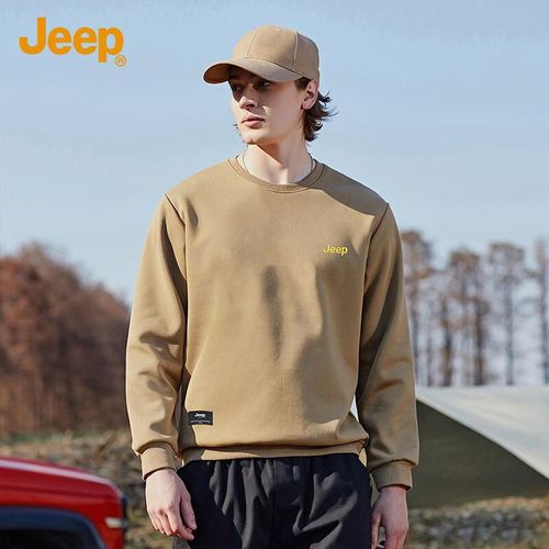 Sudadera JEEP bordada Caqui oscuro para hombre