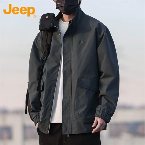 Rompevientos JEEP cuello alto gris oscuro para hombre