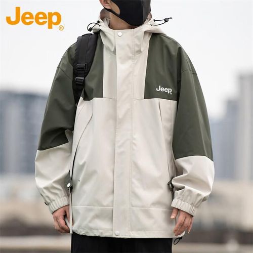 Chamarra JEEP casual Outdoor blanco para hombre