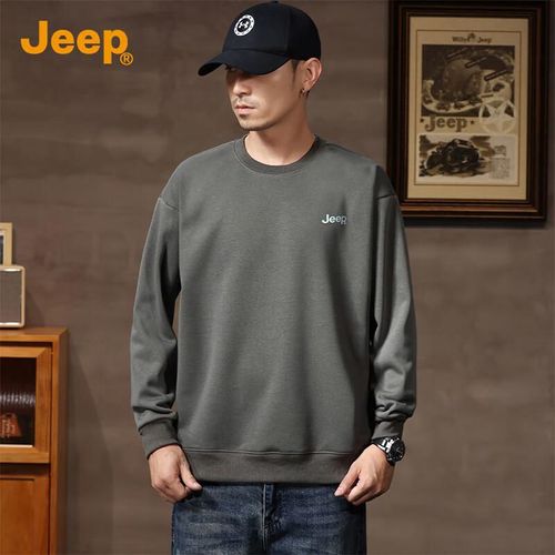 Sudadera JEEP cuello redondo GRIS para hombre