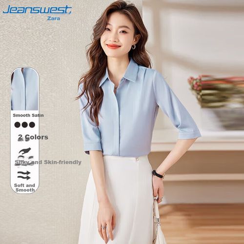 Blusa JEANSWEST manga tres cuartos azul para mujer