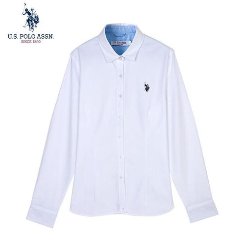 Blusa U.S. POLO ASSN. manga larga blanco para mujer