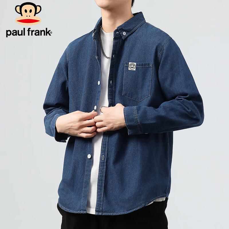 Camisa Paul Frank de mezclilla azul marino para hombre