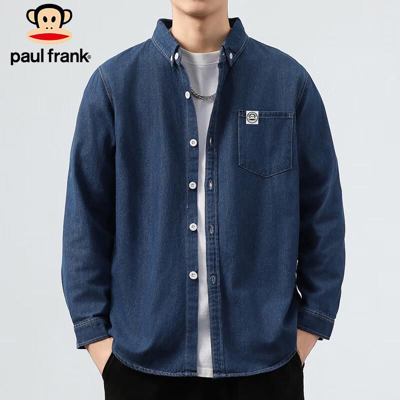 Camisa Paul Frank de mezclilla azul marino para hombre