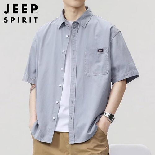 Camisa de manga corta JEEP SPIRIT Azul para hombre