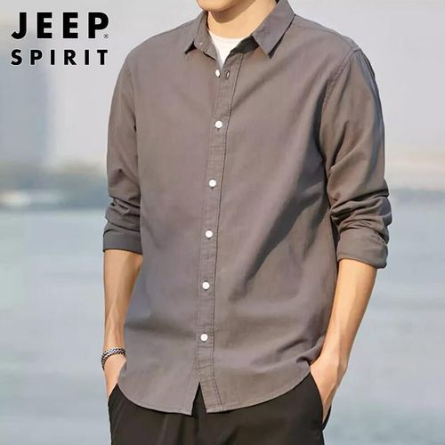 Camisa manga larga JEEP SPIRIT gris oscuro para hombre