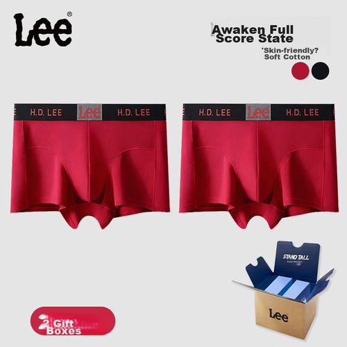 Bóxers LEE de algodón 2 pzas Rojo para hombre