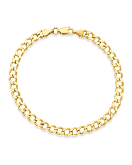 PULSERA DE ORO AMARILLO 14K 1X1 (21CM - 5MM APROX.)