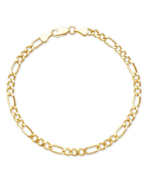 PULSERA DE ORO AMARILLO 14K 3X1 (21CM - 3.75MM APROX.)