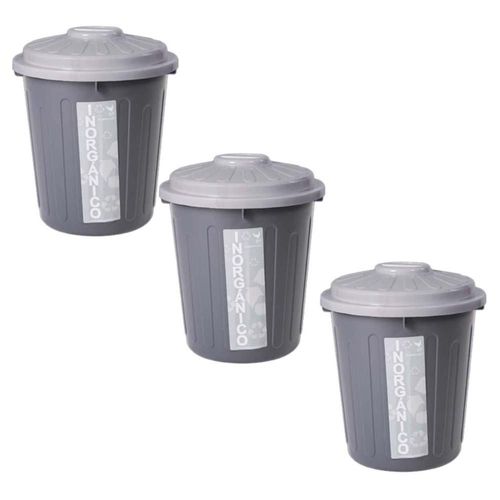 Bote para Basura para la Oficina MXRCB-003 RecyMedGray Cesto Recolector con Tapa