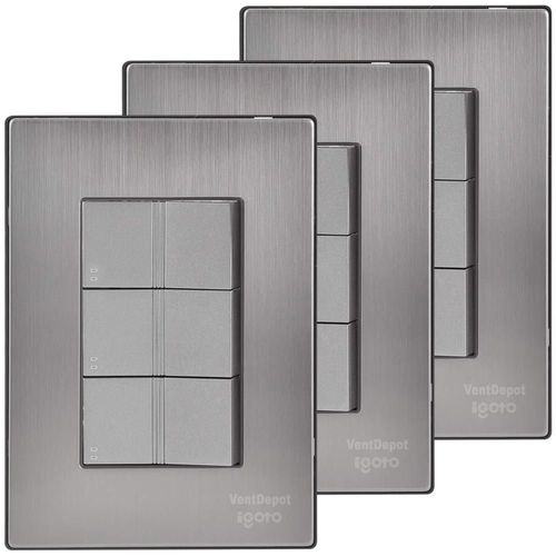 Apagadores Escalera Resistentes MXIIE-003 Inoxium3ESilver Interruptores Estéticos