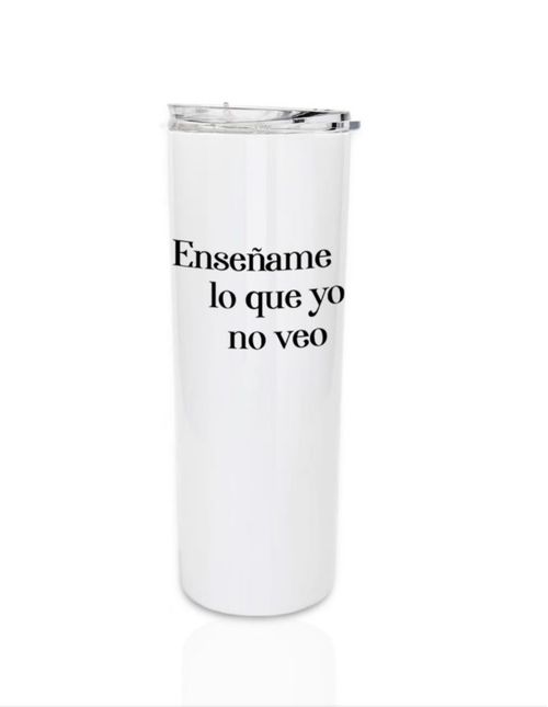 Termo de 591 ml. diseño divertido Enseñame tu lo que yo no veo regalo original