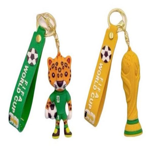 Increible! Set Llaveros Mascota Mundialista 2026 Mexico Jaguar Zayu 2 pack