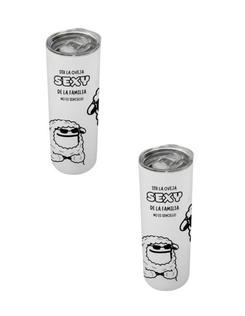 Duo de termos 590 ml. diseño divertido Ser la oveja sexy de la familia no es sencillo regalo original