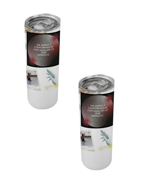 Duo de termos 590 ml. diseño divertido Me niego a conformarme con menos de lo que merezco regalo original