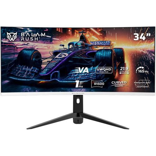 Monitor gamer curvo 34 balam rush mgp34c 165hz uwqhd altavoz