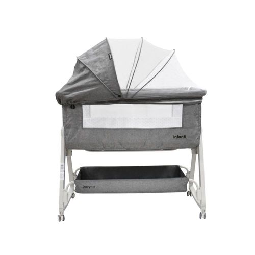 Cuna Corral Para Bebe Mosquitero Davy Plus Con Cambiador Desmontable Gris