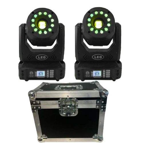Case 2 cabezas roboticas spot led 90w bbb