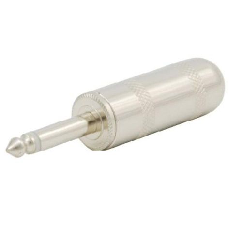 Plug 6.3mm monoaural metálico jumbo sin resorte baquelita