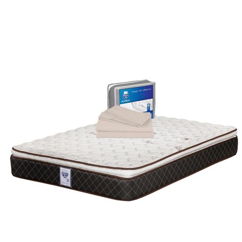 Colchón Queen Size Spring Air Minesota Cafe+ Sabanas Basic TRY