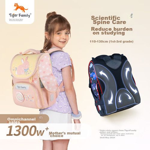 Mochila ergonómica TigerFamily de poliéster colorido para niño