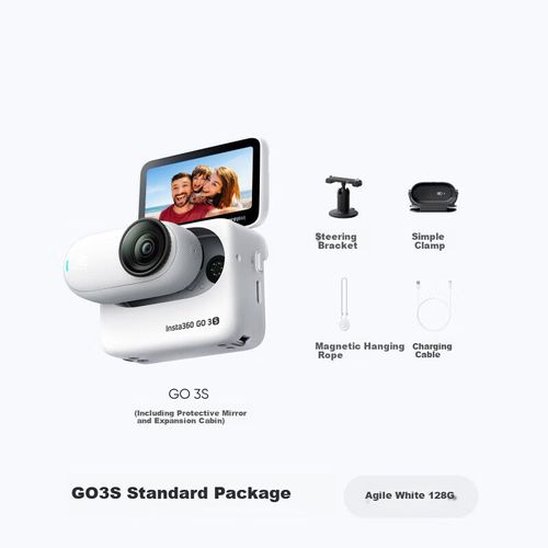 Cámara Deportiva Insta360 G03S 4K Compacta Blanca 128 Gb