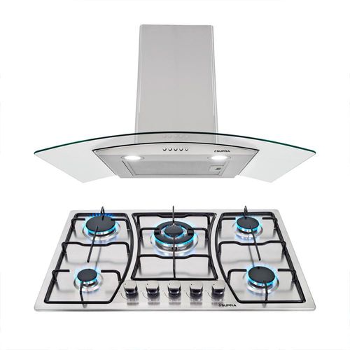 Combo PERALBA con Parrilla ZEGNA de 76cm y Campana CC-76 de 76cm