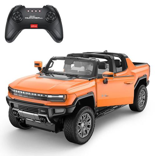 Auto de Control Remoto RASTAR HUMMER EV PICKUP 1:16 Naranja para niños y niñas