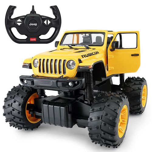 Coche de control remoto RASTAR WRANGLER de plástico Amarillo Relámpago para niños