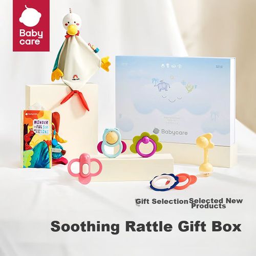 Sonajero de dentición BABYCARE Lian Can de poliéster y silicona para bebés