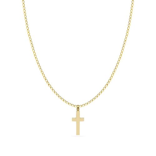 Cadena con Dije Cruz lisa Rada 10k Oro Abba Joyas