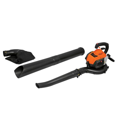 AM3K ofrece Sopladora / Aspiradora motor 26 cc a gasolina Truper SOPLA‑26T, potente y versátil para soplar, aspirar y triturar residuos del jardín.