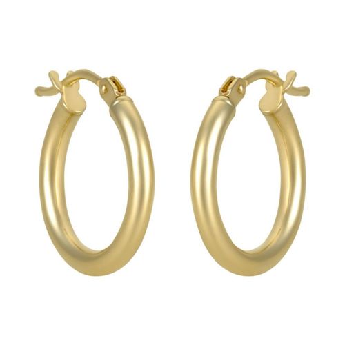 Arracadas lisas oro 14k CRISTAL JOYAS JDOTE7179