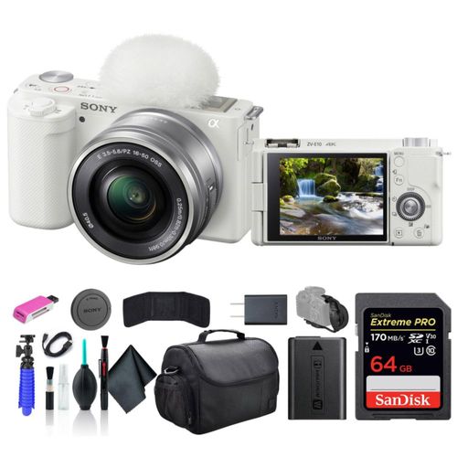 Cámara sin Espejo - Sony - ZV-E10 - Lente 16-50 mm - Blanca
