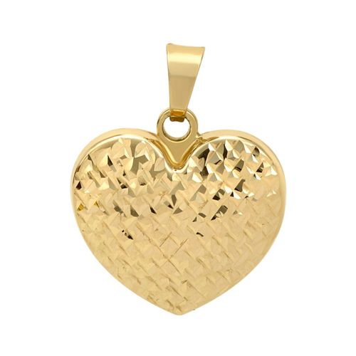 Dije corazon hueco oro 14k CRISTAL JOYAS ARPDJ4093Y