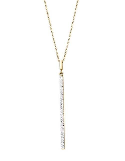 Gargantilla oro bicolor 14k CRISTAL JOYAS ORA03114808YW