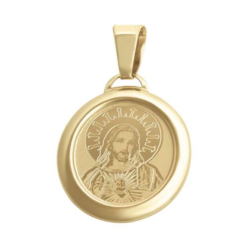 Medalla ovalada sagrado corazon oro 14k CRISTAL JOYAS JDOMSCOA-OVPL