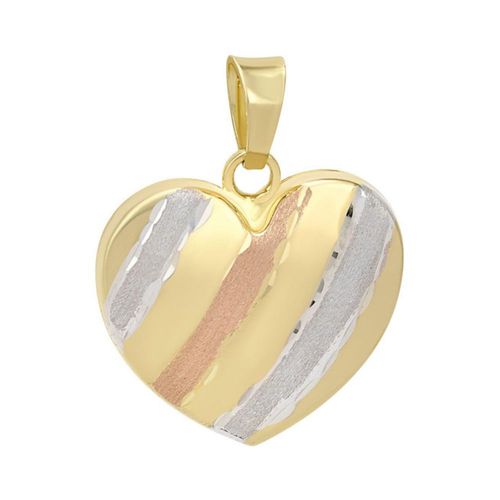 Dije corazon  oro florentino 14k CRISTAL JOYAS ARPDJ0932TC