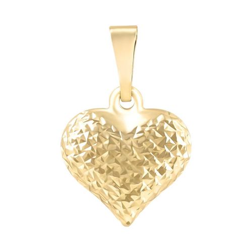 Dije corazon diamantado oro 14k CRISTAL JOYAS ARPDJ13298Y