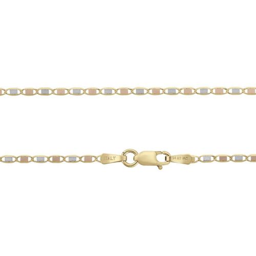 Cadena valentino oro florentino 14k CRISTAL JOYAS ALEVCL025-40F