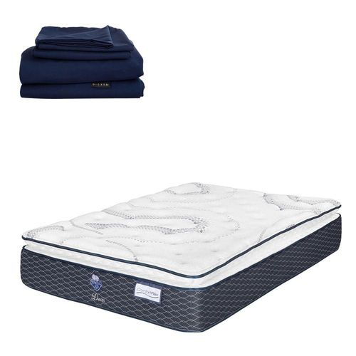 Colchón Queen Size Spring Air Dover + Sábanas Softy Dicasa CZD