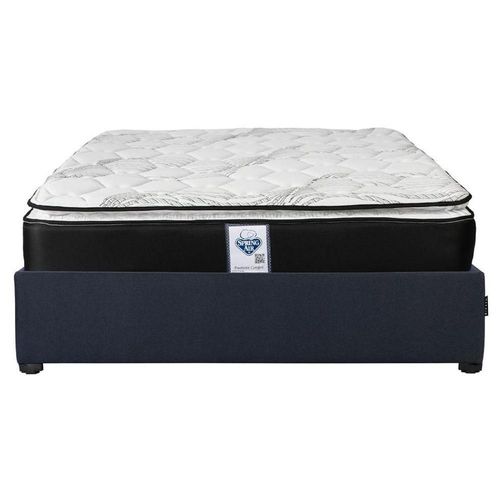Colchón Matrimonial Spring Air Premier + Base Cama Orlando Azúl CZD