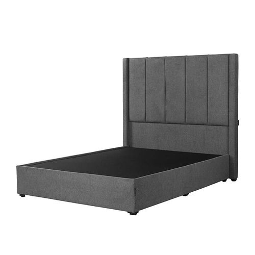 Cabecera Individual Dicasa Nizza Gris + Base cama Riva CZD
