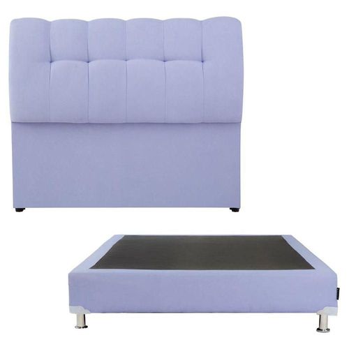 Cabecera Queen Size Dicasa Nube Lila + Box Dicasa Lily CZD