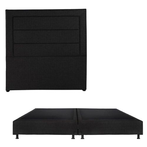 Cabecera King Size Dicasa Blend Negro + Box Dicasa Belu CZD