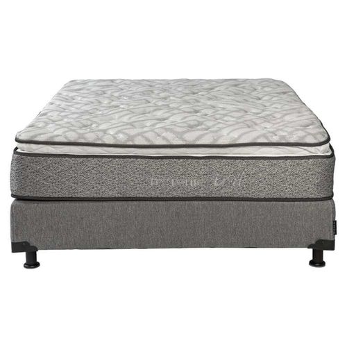 Colchón Queen Size Restonic Vail + Box Dicasa Plomo CZD
