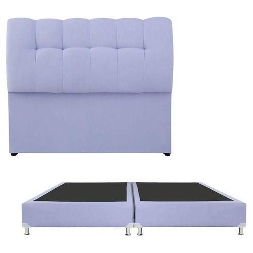 Cabecera King Size  Dicasa Nube Lila + Box Dicasa Lily CZD