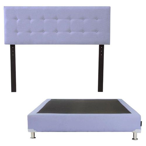 Cabecera Matrimonial Dicasa Bilbao Lila  + Box Dicasa Lily CZD