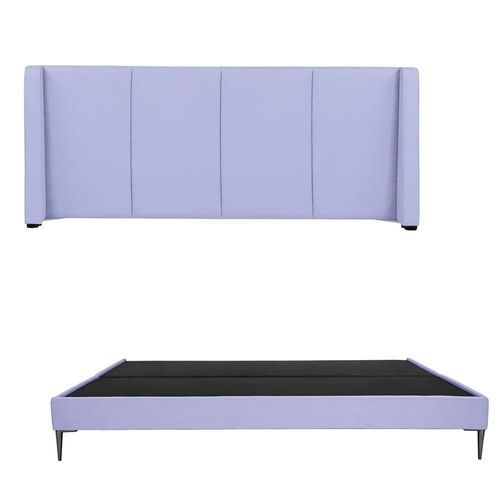 Cabecera King Size Dicasa Milan Lila + Base cama Slim CZD